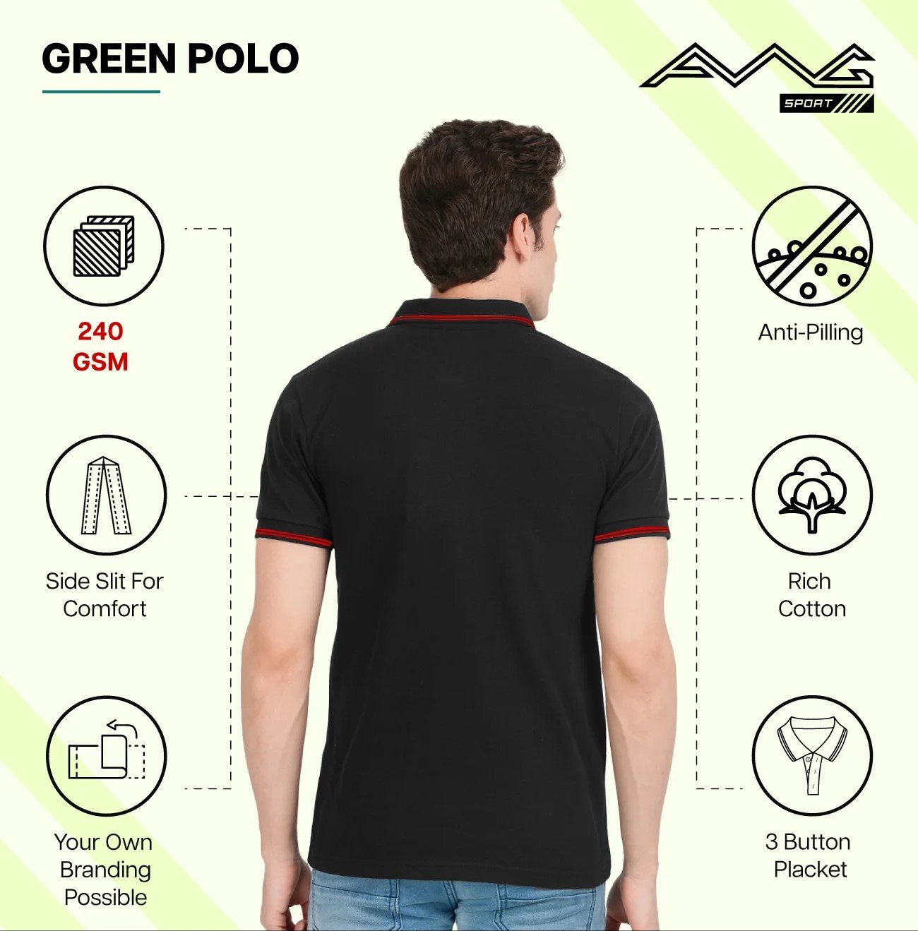 Men’s GREEN POLO T-Shirt for Top Wear online India