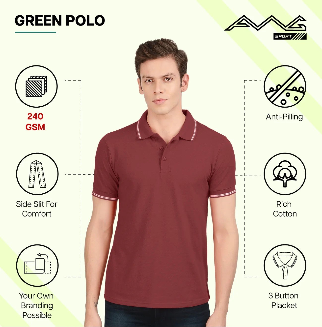 Men’s Green Polo t-shirt
