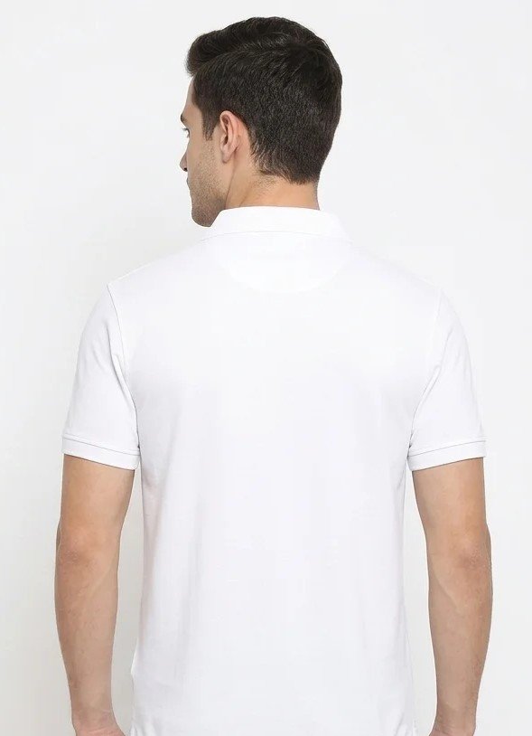 Men's White Collar t-shirt for Top Wear online India