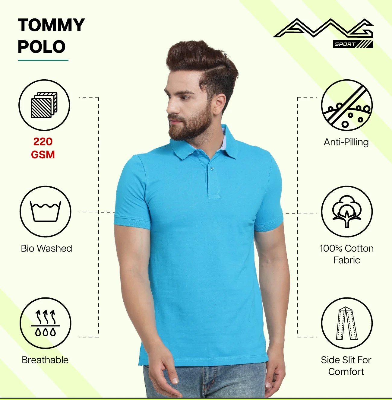 TOMMY Men's Polo T shirt