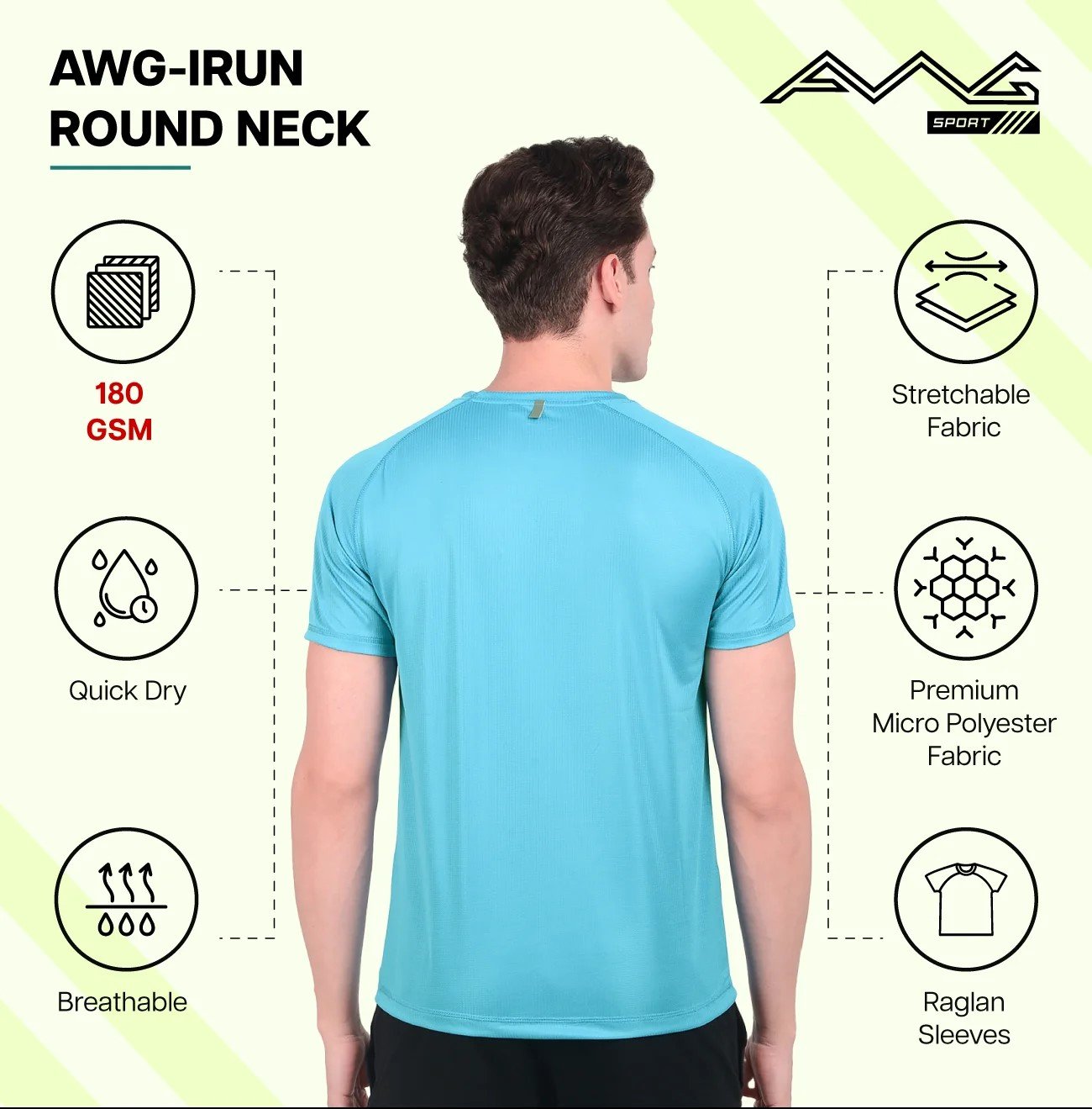 IRUN ROUND NECK DRY FIT T-Shirt for men for Top Wear online India