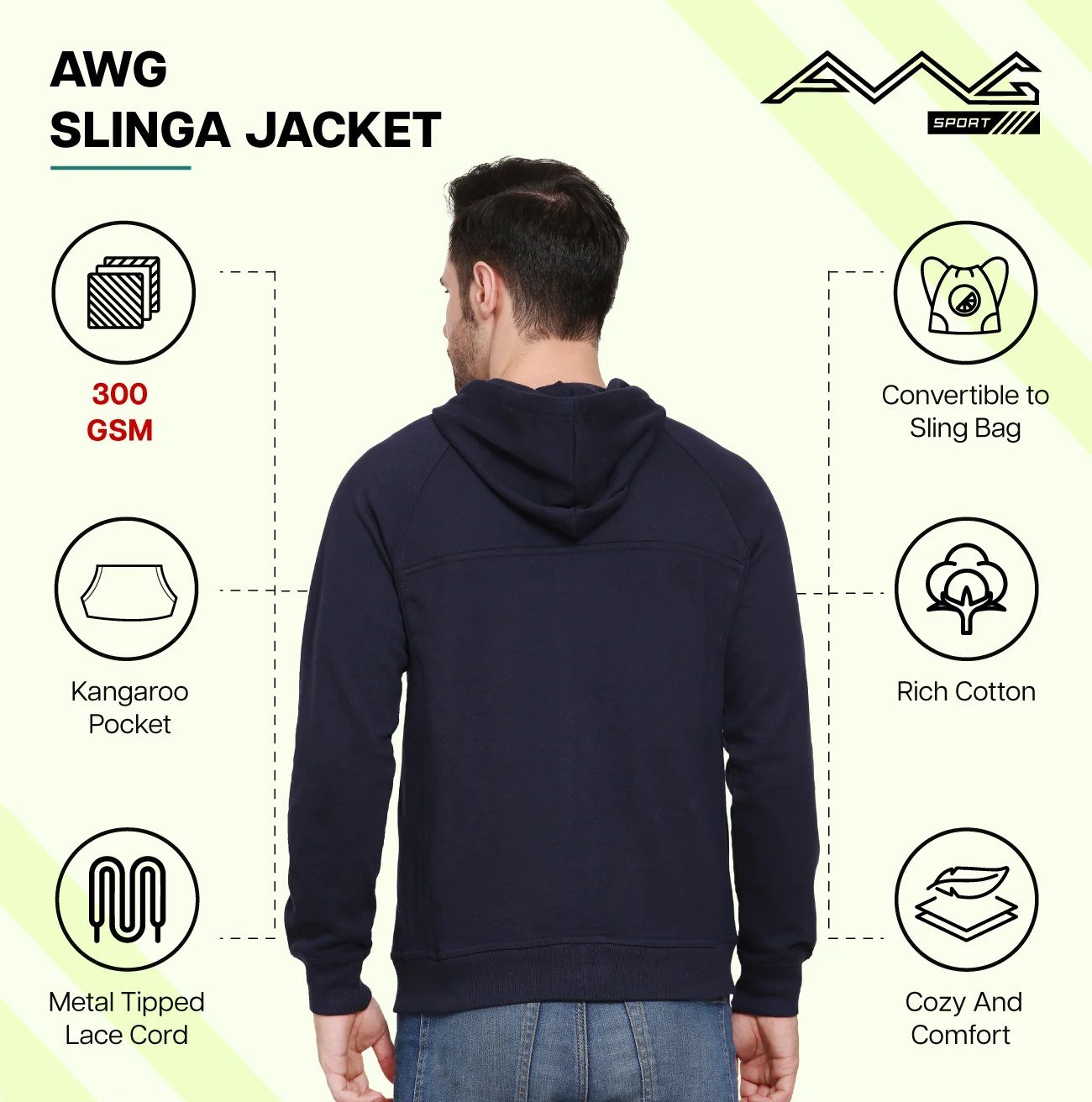 AWG SLINGA  Men's JACKET for Top Wear online India