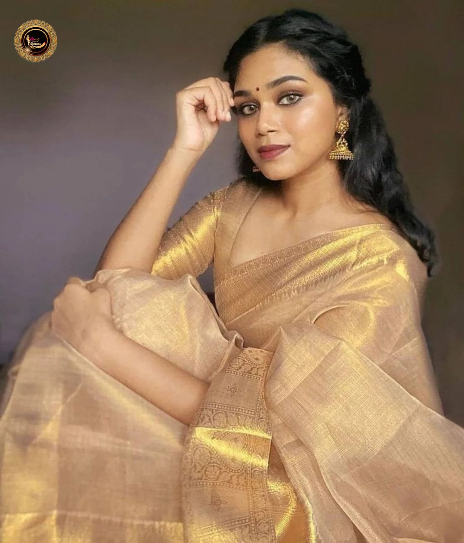 Handcrafted Soft Kanjivaram Silk Saree with Luxe Gold Weaving & Blouse Piece for Ethnic Wear online India