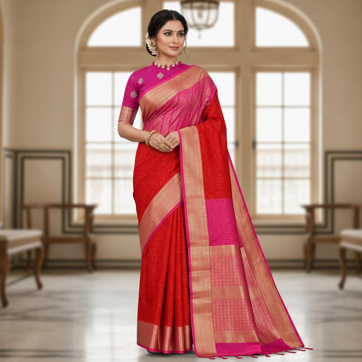 Semi Mysore Silk Saree