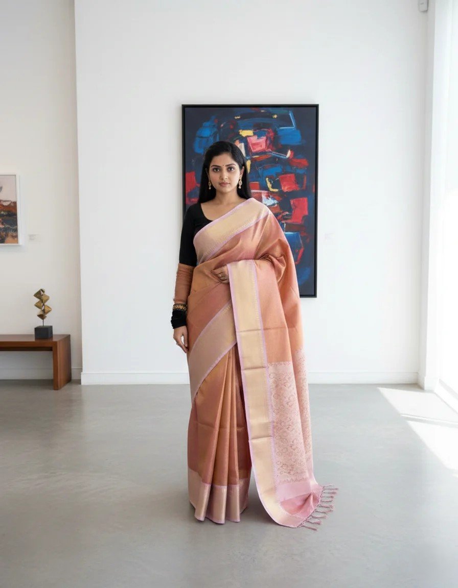 SilkLoom Pure Soft Katan Saree