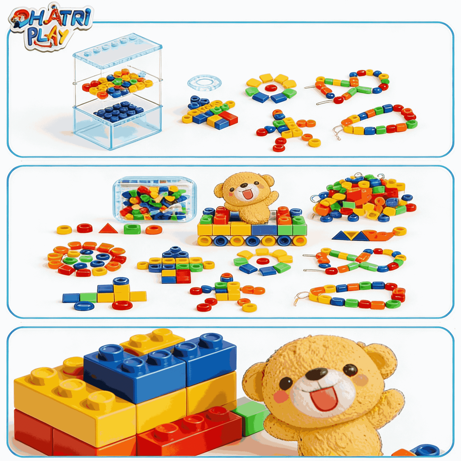 Shape, Stacking & Sorting Peg Toy for Toddlers and Preschool Kids