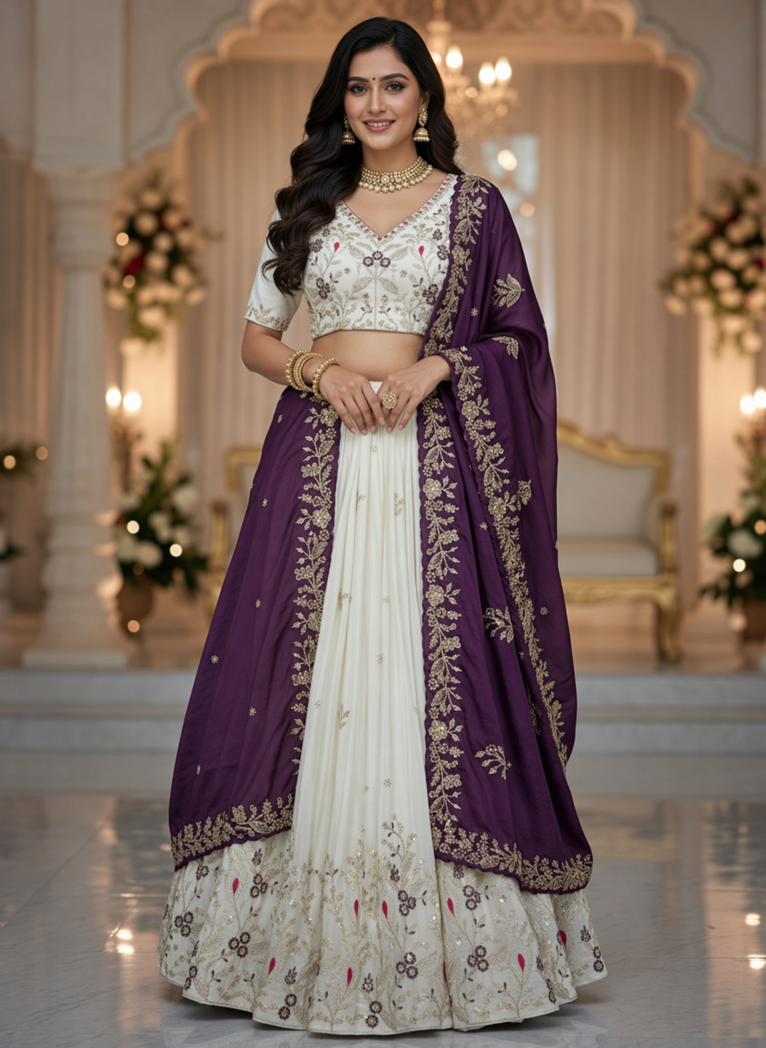 Women’s Elegant Embroidered Anarkali Gown with Dupatta for Ethnic Wear online India