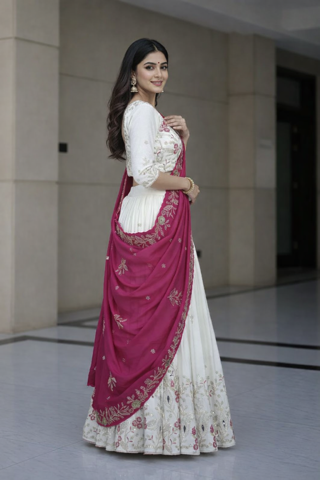 Women’s Elegant Embroidered Anarkali Gown with Dupatta for Ethnic Wear online India