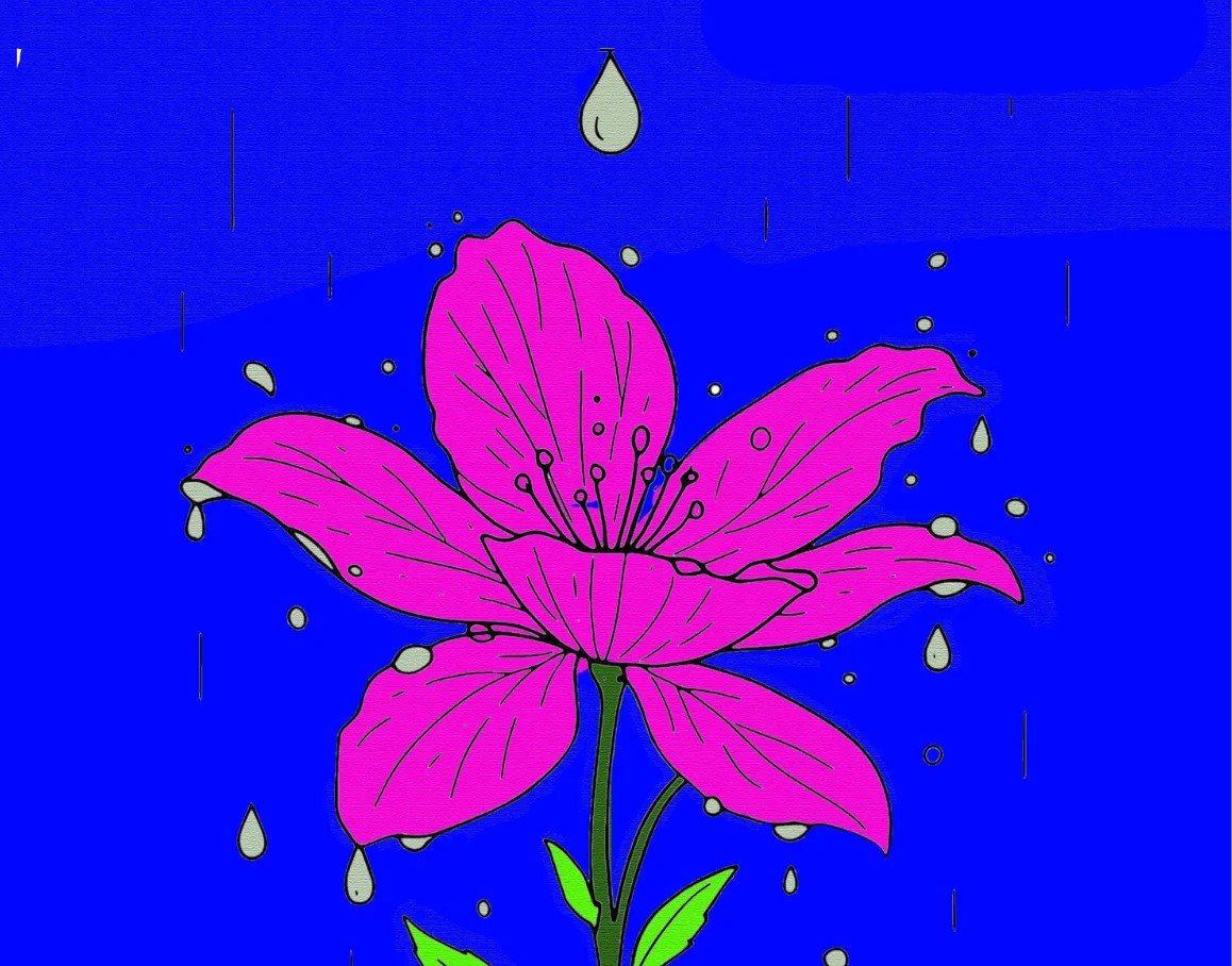 FLOWER WITH DROPLETS for Art & Creative Gifts online India